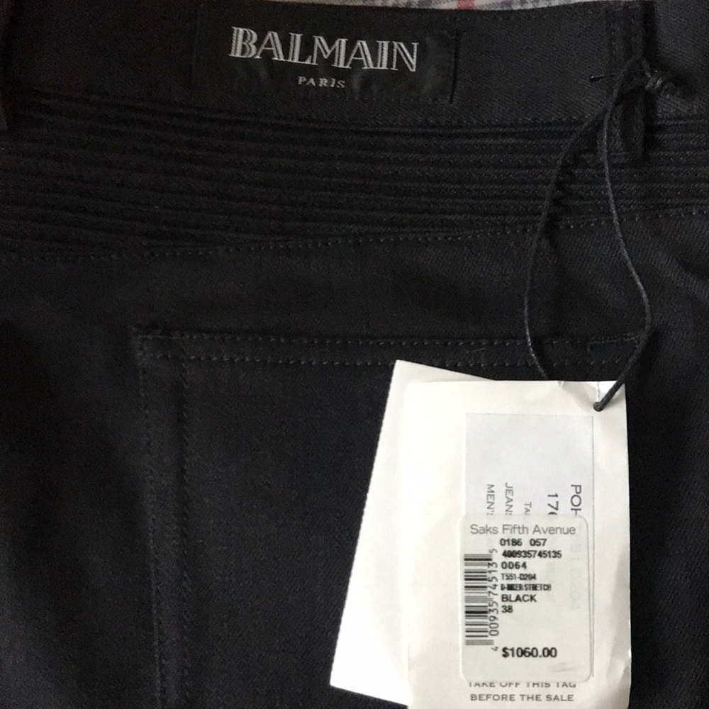 Authentic Balmain black jeans